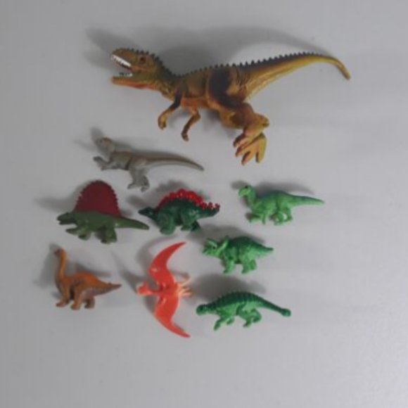 Dinosaur Figures Toy Plastic Lot Of 9 Please Look At Pictures - Picture 10 of 11